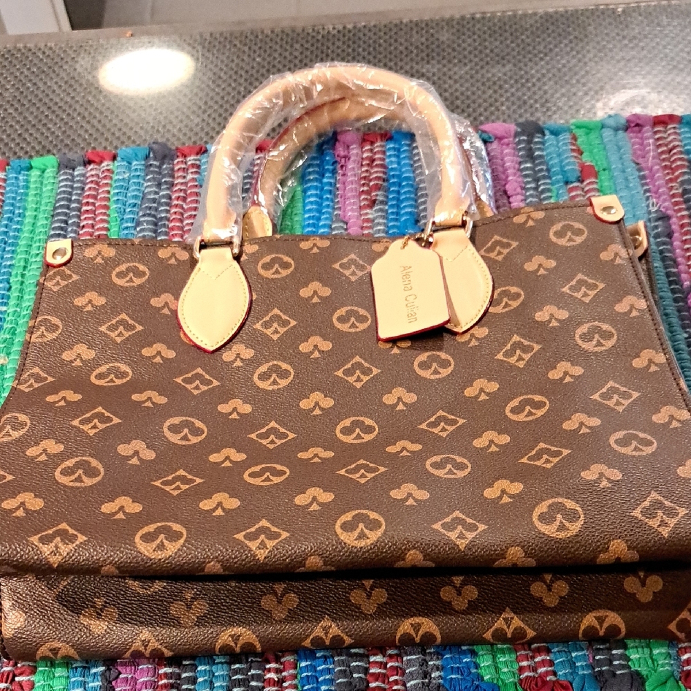 Stylish Brown Pattern Box Tote Bag